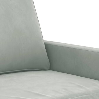 Driezitsbank 180 cm fluweel lichtgrijs 6