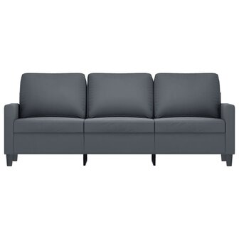 Driezitsbank 180 cm fluweel donkergrijs 3