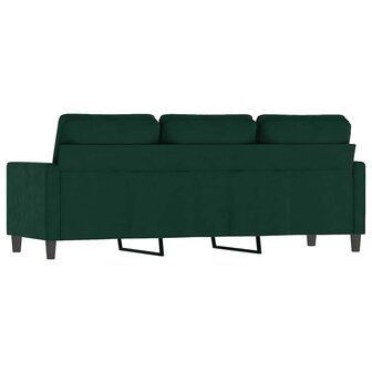 Driezitsbank 180 cm fluweel donkergroen 5