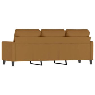 Driezitsbank 180 cm fluweel bruin 5