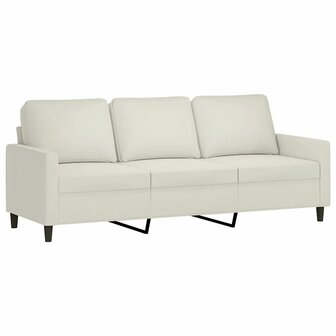Driezitsbank 180 cm fluweel cr&amp;egrave;mekleurig 2
