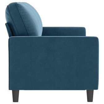Driezitsbank 180 cm fluweel blauw 4