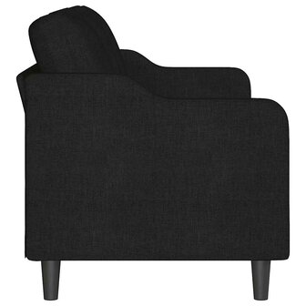 Driezitsbank 180 cm stof zwart 4