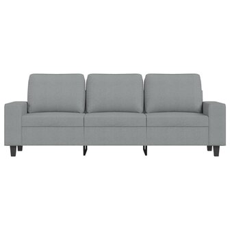 Driezitsbank 180 cm stof lichtgrijs 3