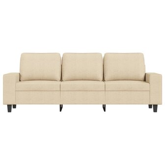 Driezitsbank 180 cm stof cr&amp;egrave;mekleurig 3