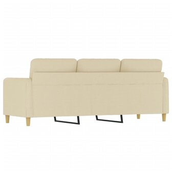 Driezitsbank 180 cm stof cr&amp;egrave;mekleurig 5