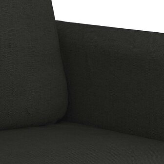 Driezitsbank 180 cm stof zwart 6
