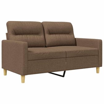 Tweezitsbank 120 cm stof bruin 2