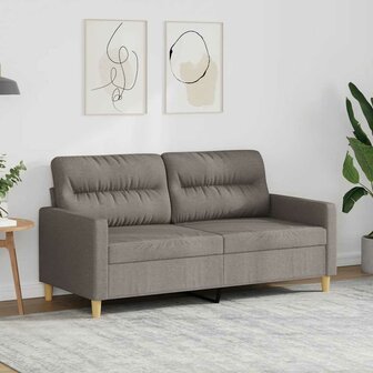 Tweezitsbank 140 cm stof taupe 1