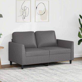 Tweezitsbank 120 cm kunstleer grijs 1