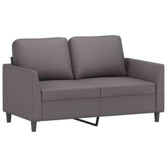 Tweezitsbank 120 cm kunstleer grijs 2