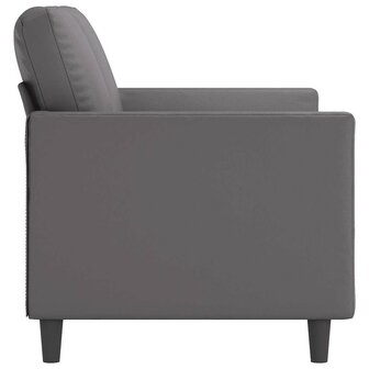 Tweezitsbank 120 cm kunstleer grijs 5