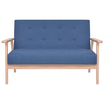 Bankstel stof blauw 2-delig 3