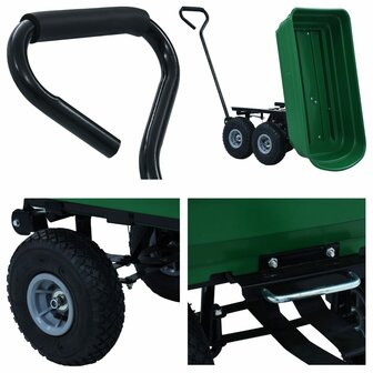 Tuinkiepwagen 300 kg 75L groen 9