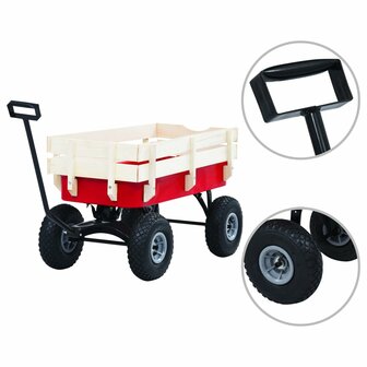 Tuinwagen 150 kg rood 3