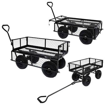 Tuinwagen 250 kg zwart 7
