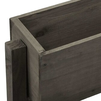 Plantenbak inklapbaar 60x14x75 cm massief vurenhout grijs 4