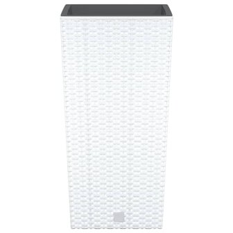 Plantenbak met uitneembare bak rattan-look 11/26,5 L PP wit 4
