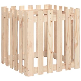 Plantenbak met hekontwerp 60x60x60 cm massief grenenhout 4