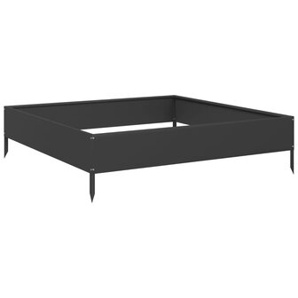 Plantenbak verhoogd 100x100x26 cm staal zwart 2