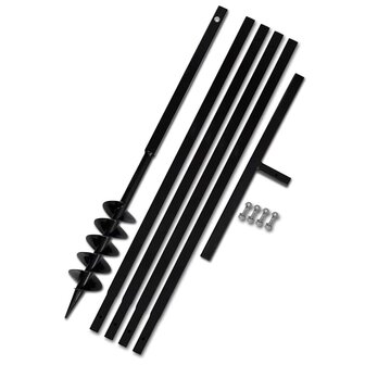 Grondboor 100 mm met 5 m verlengstuk Staal 2