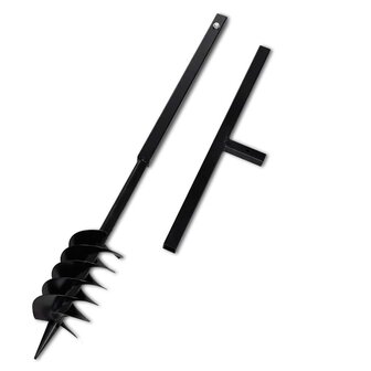 Grondboor met handvat 120 mm en verlengstukken 5 m (staal) 4