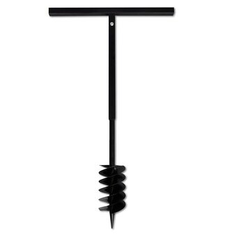 Grondboor met handvat 120 mm en verlengstukken 5 m (staal) 6