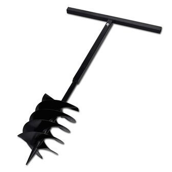 Grondboor met handvat 200 mm en verlengstukken 9 m (staal) 6