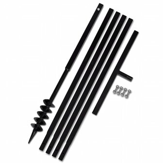 Grondboor 80 mm met 5 m verlengstuk Staal 2