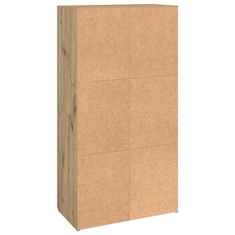 Kantoorkast Artisanaal eiken 60 x 32 x 115 cm Bewerkt hout 8