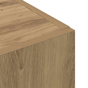 Kantoorkast Artisanaal eiken 60 x 32 x 115 cm Bewerkt hout 9