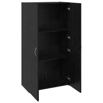 Kantoorkast Zwart eiken 60 x 32 x 115 cm Bewerkt hout 5