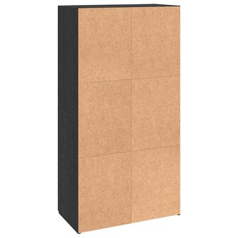 Kantoorkast Zwart eiken 60 x 32 x 115 cm Bewerkt hout 8