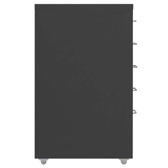 Ladeblok verrijdbaar 28x41x69 cm metaal antracietkleurig 3