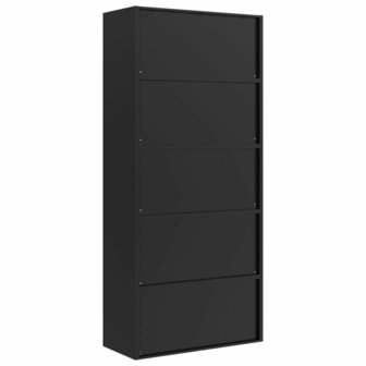 Archiefkast 90x40x200 cm staal zwart 6