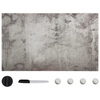 Magneetbord wandgemonteerd 100x60 cm glas 1