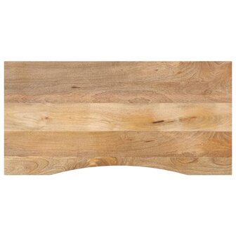 Bureaublad met ronding 140x50x2,5 cm massief ruw mangohout 1