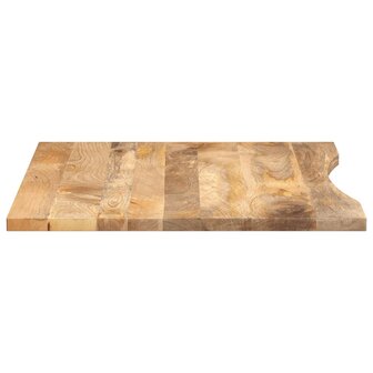 Bureaublad met ronding 110x80x2,5 cm massief ruw mangohout 4