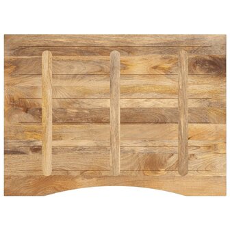 Bureaublad met ronding 110x80x2,5 cm massief ruw mangohout 5