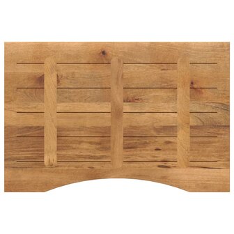 Bureaublad met ronding 100x50x2,5 cm massief ruw mangohout 5