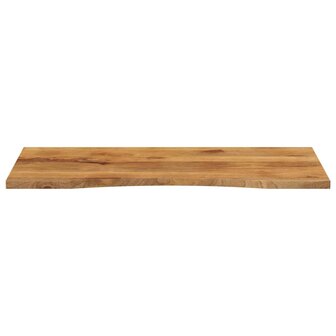 Bureaublad met ronding 120x50x2,5 cm massief ruw mangohout 3