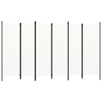 Kamerscherm met 6 panelen 300x180 cm wit  1