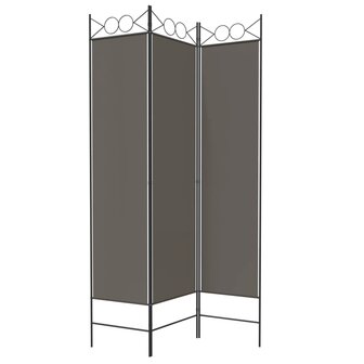  Kamerscherm met 3 panelen 120x220 cm stof antracietkleurig 5