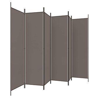 Kamerscherm met 6 panelen 300x200 cm stof antracietkleurig 5