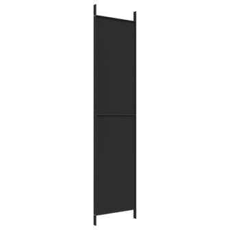 Kamerscherm met 3 panelen 150x220 cm stof zwart 6