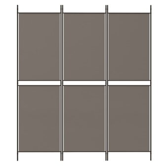 Kamerscherm met 3 panelen 150x180 cm stof antracietkleurig 3