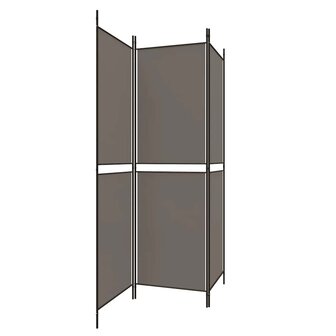 Kamerscherm met 3 panelen 150x180 cm stof antracietkleurig 5