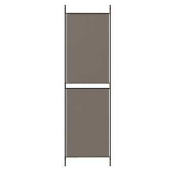 Kamerscherm met 4 panelen 200x180 cm stof antracietkleurig 6