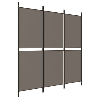 Kamerscherm met 3 panelen 150x200 cm stof antracietkleurig 2