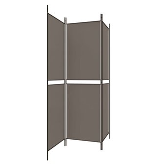 Kamerscherm met 3 panelen 150x200 cm stof antracietkleurig 4